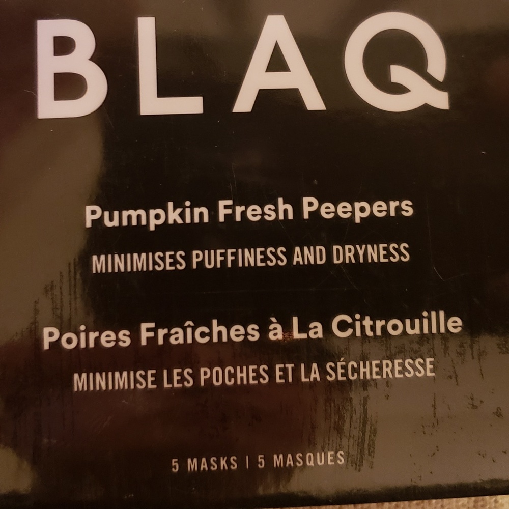 NIB BLAQ Pumpkin Fresh Peepers Eye Patches